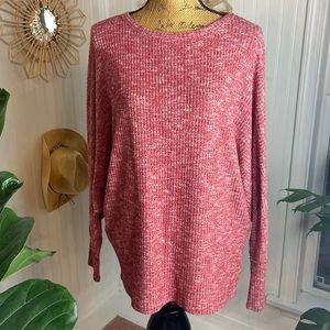 Talulah Red Oversized Dolman Sleeve Top Sz S